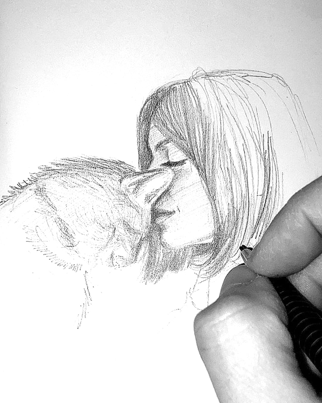 Portret desenat în creion, A5/A4/A3, 1-10 persoane