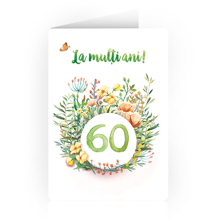 Felicitare "La mulți ani!” - 60 ani