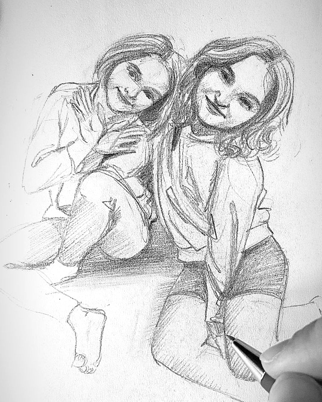 Portret desenat în creion, A5/A4/A3, 1-10 persoane