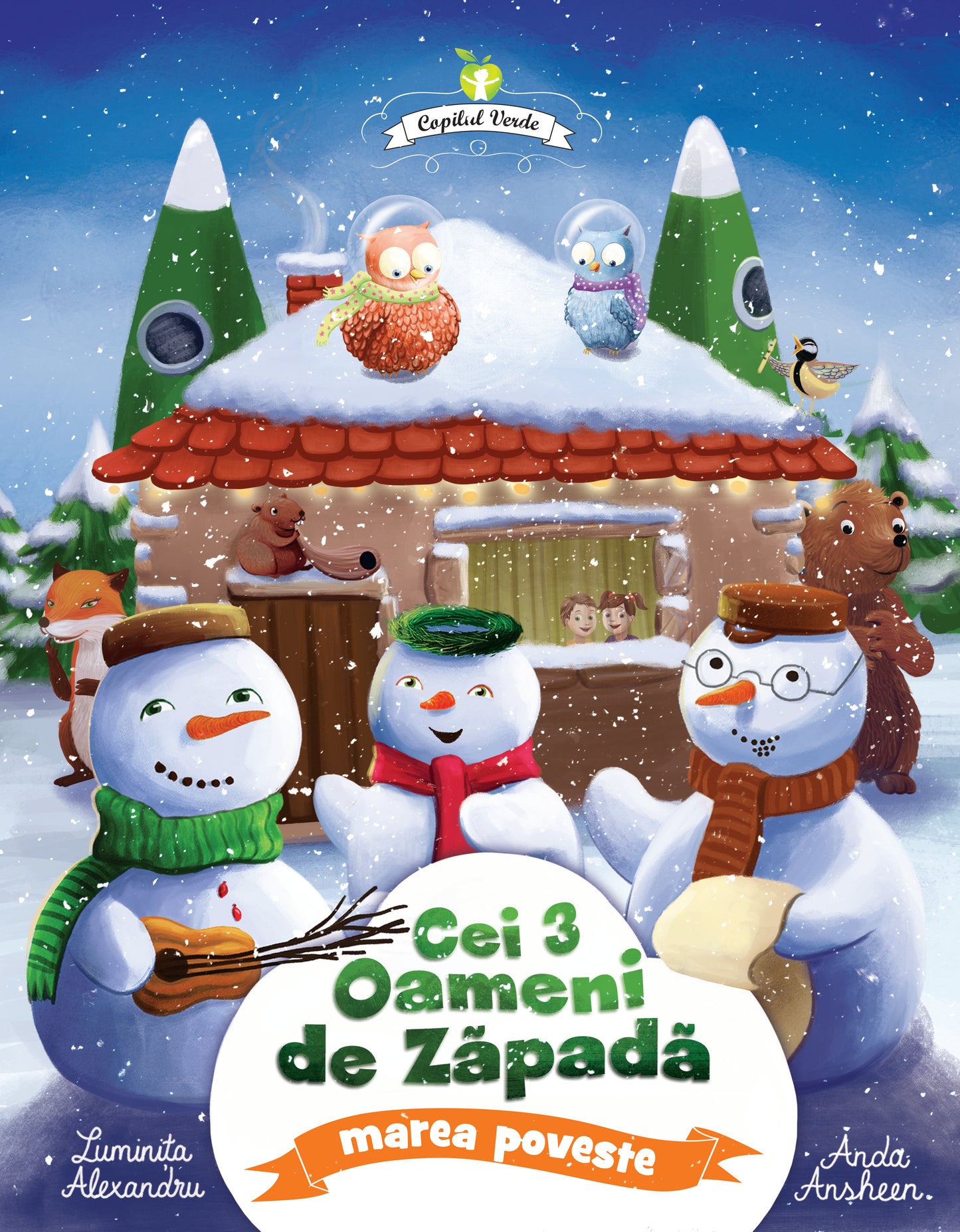 Carte - Cei trei oameni de zăpadă- 4-10 ani