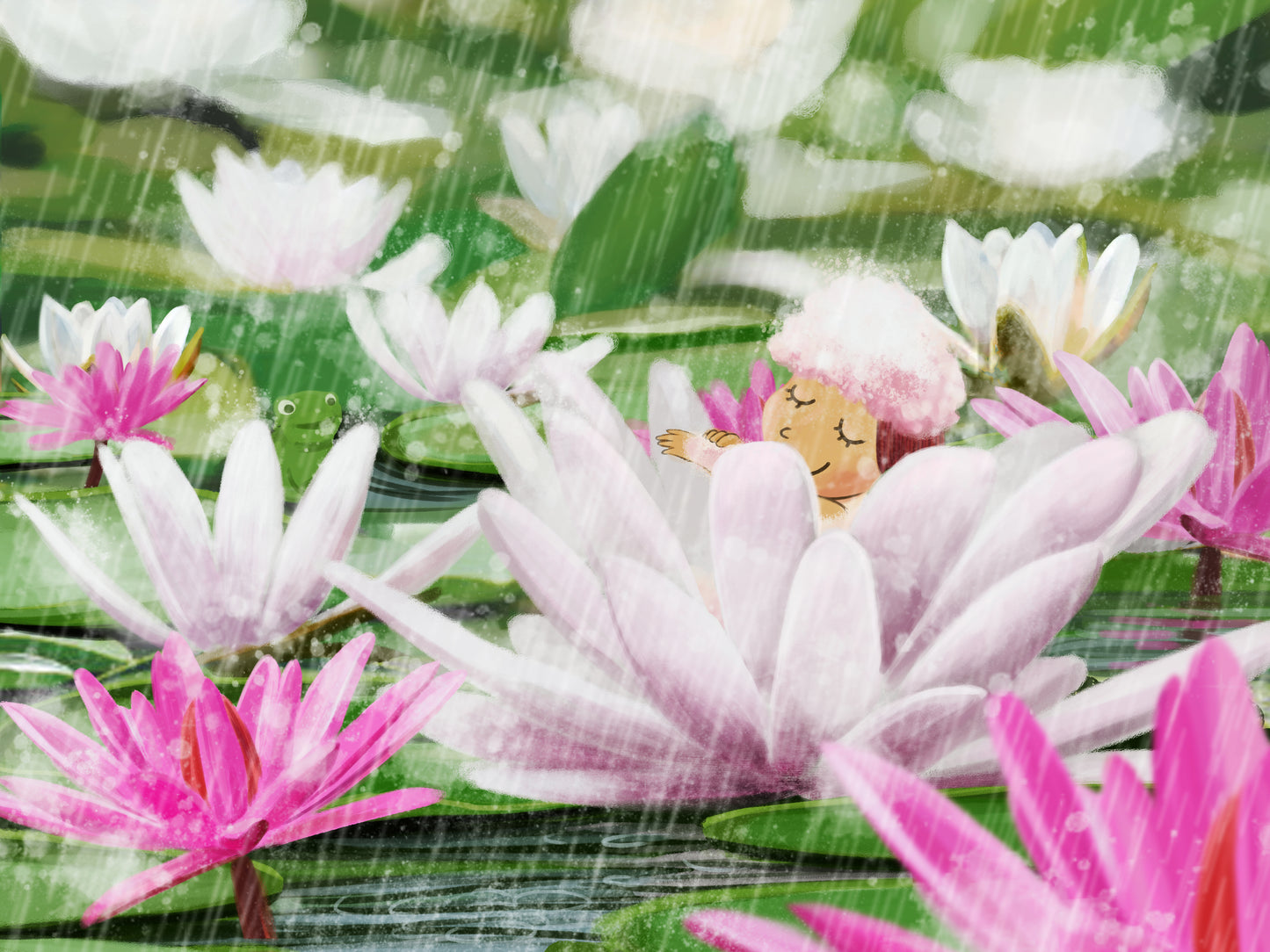 Print pe pânză - Flower bath