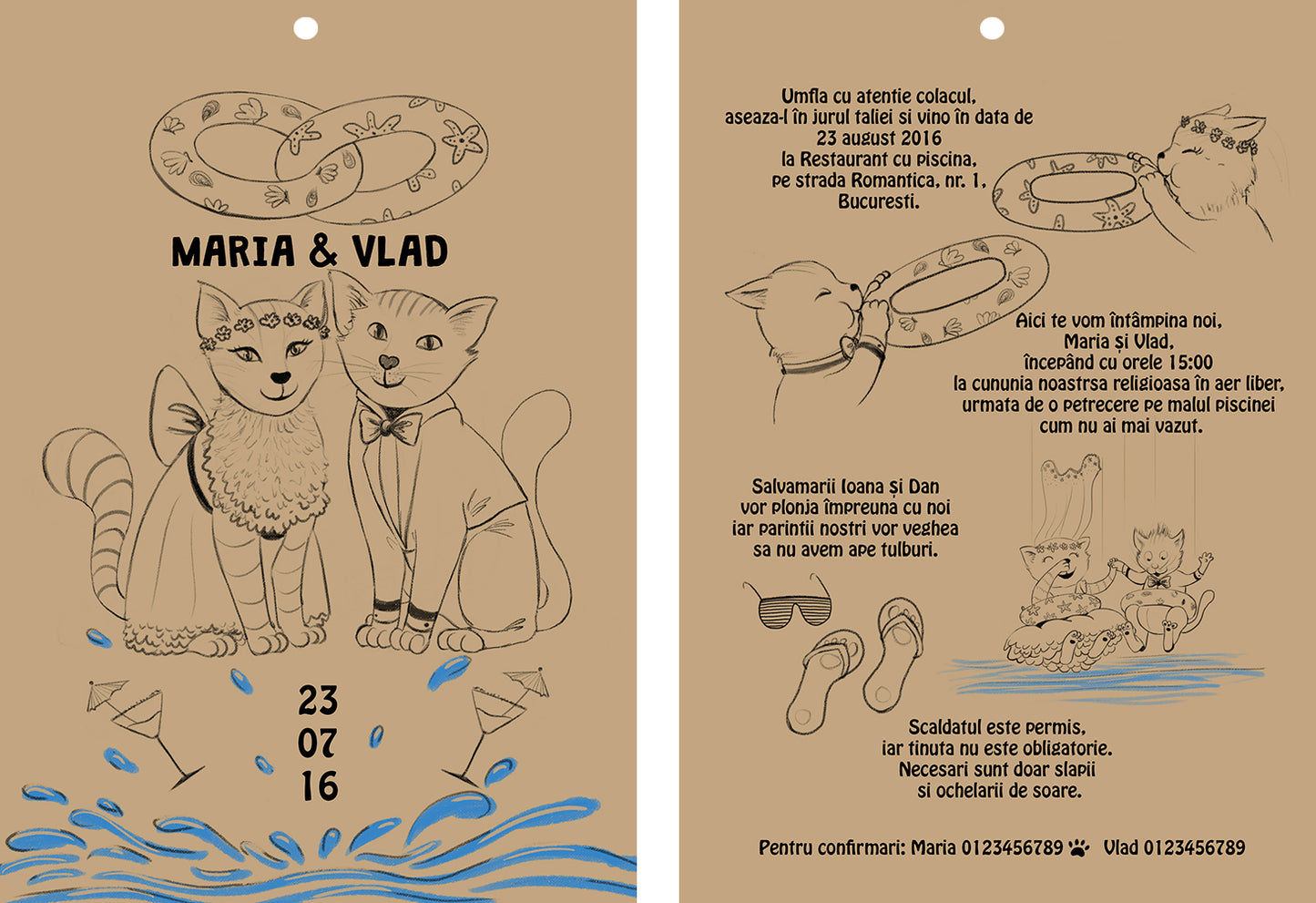 Design invitații+pachet de nuntă personalizat