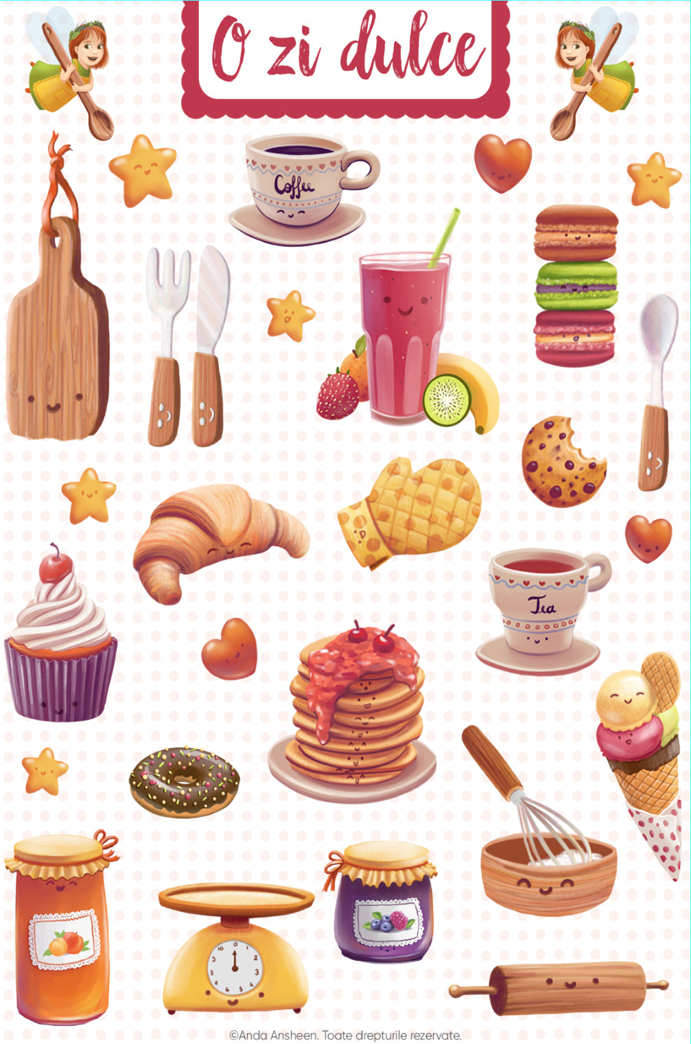 Sticker sheets - O zi dulce, 2 coli