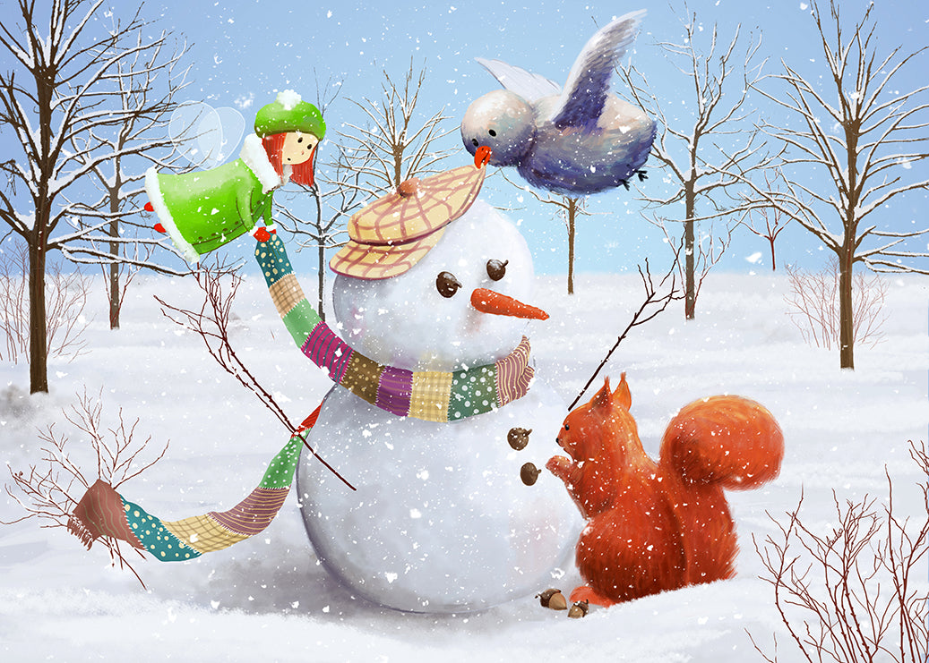 Print pe pânză - Snowman Fairy