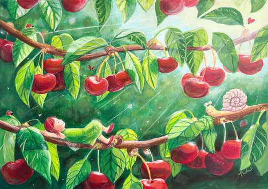 Ilustrație originală (pictată) - Cherry dream