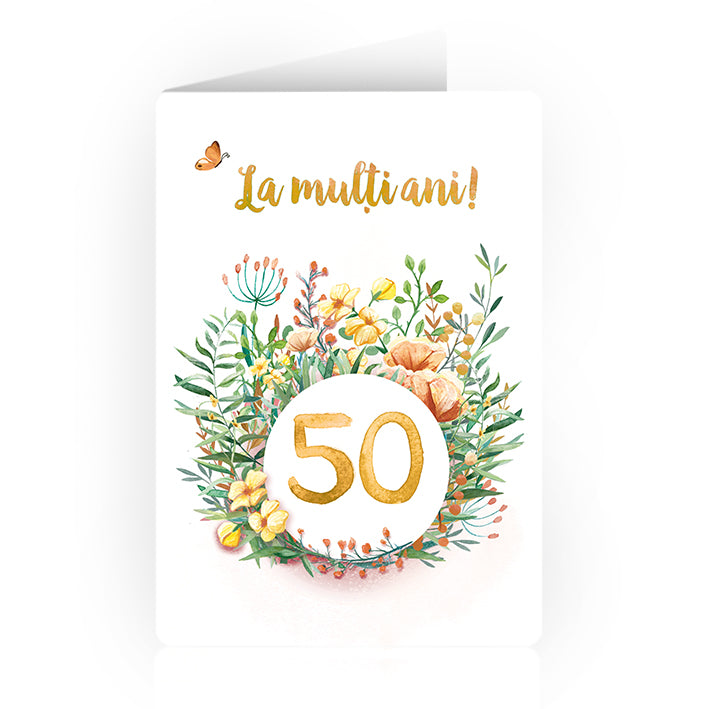 Felicitare "La mulți ani!” - 50 ani