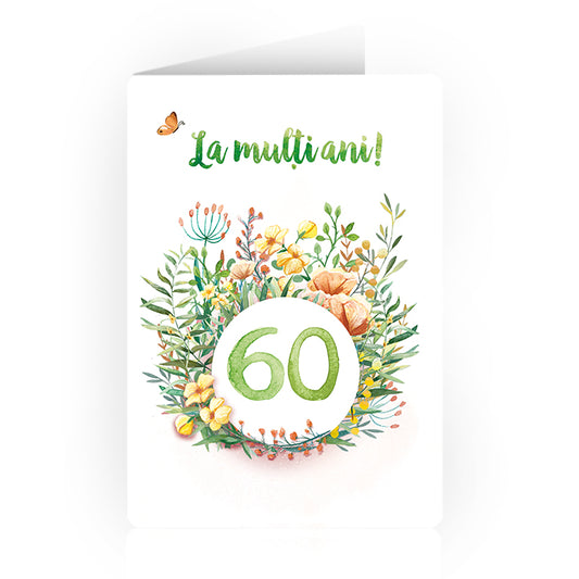 Felicitare "La mulți ani!” - 60 ani