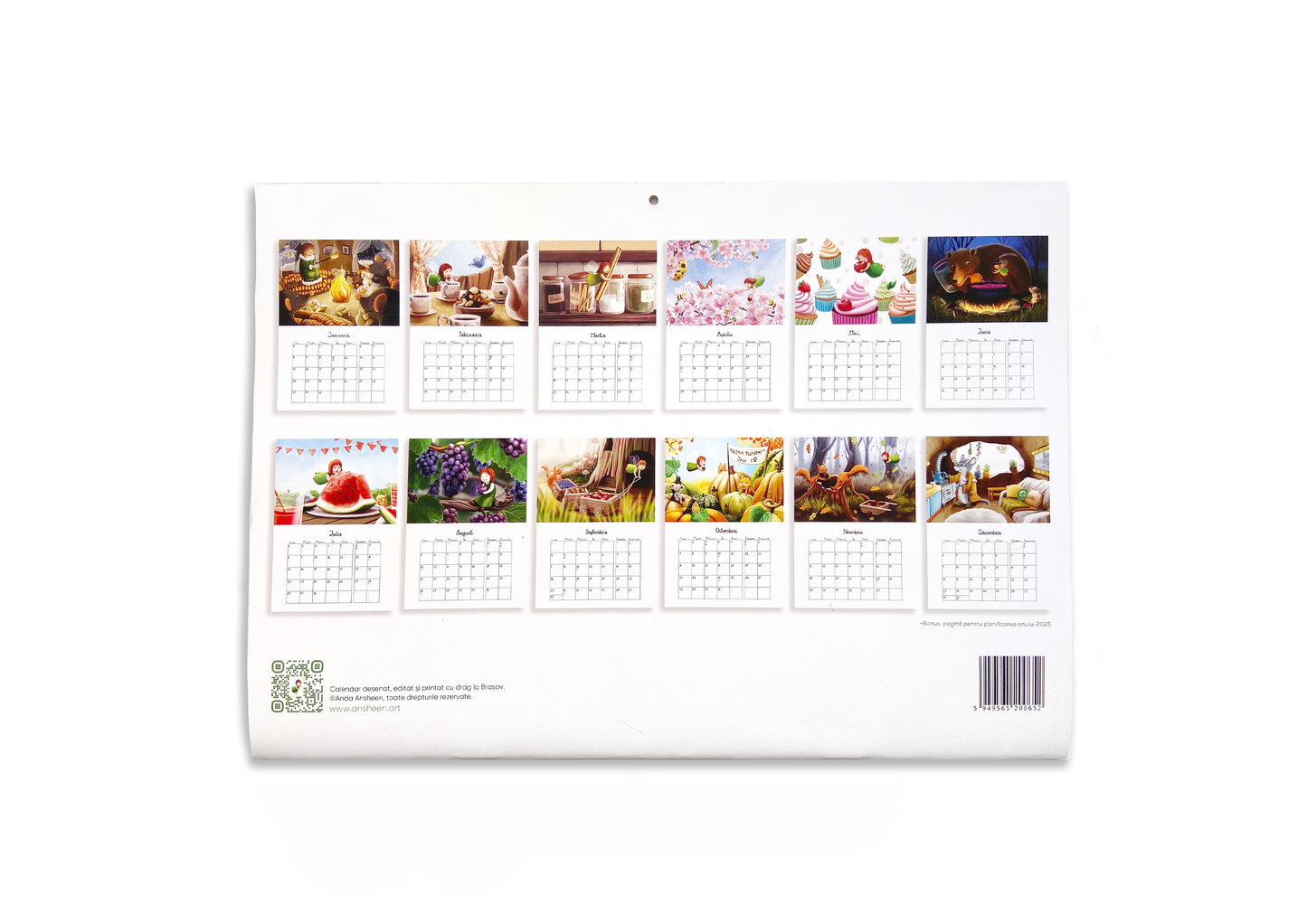 Calendar de perete Lia și florile, 2024