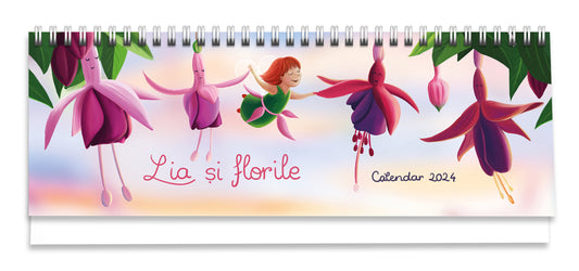 Calendar de birou Lia și florile, 2024